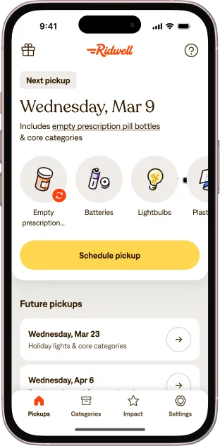 Ridwell mobile app